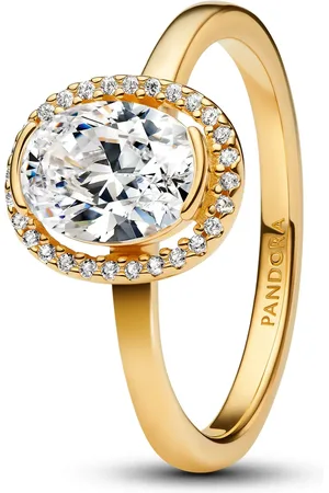 PANDORA Ringe - Oval Sparkling Halo Ring - Gr. 50 - in - für Damen