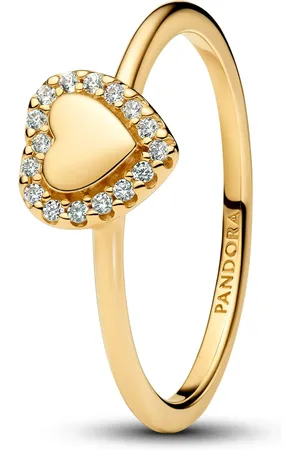 PANDORA Ringe - Engravable Heart Halo Ring - Gr. 50 - in - für Damen