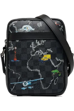 LOUIS VUITTON Hobo Bags - 2019 Damier Graphite Renaissance Map Danube Slim P - Gr. unisize - in - für Damen