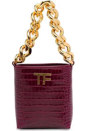 Tom Ford Crossbody Bags - 2010-2023 Mini Croc-Embossed Chain Bucket Bag - Gr. unisize - in - für Damen