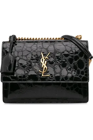 Saint Laurent Hobo Bags - 2018 Medium Turtle Embossed Patent Monogram Sunset - Gr. unisize - in - für Damen