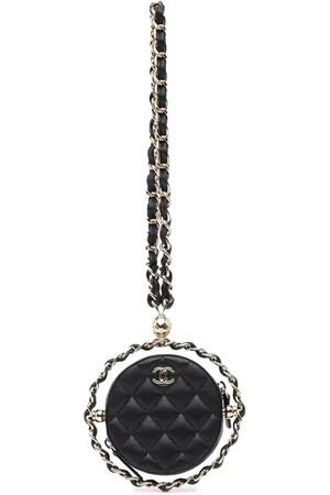 CHANEL Clutches - 2021 CC Quilted Lambskin Round Chain Around Clutch - Gr. unisize - in - für Damen