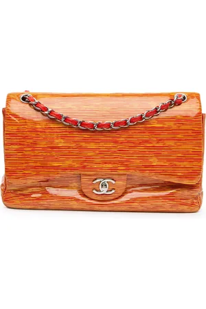 CHANEL Hobo Bags - 2013-2014 Jumbo Classic Patent Stiped Double Flap - Gr. unisize - in - für Damen