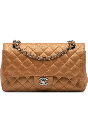 CHANEL Hobo Bags - 2010-2011 Medium Classic Metallic Caviar Double Fl - Gr. unisize - in - für Damen