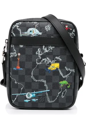LOUIS VUITTON Hobo Bags - 2019 Damier Graphite Renaissance Map Danube Slim P - Gr. unisize - in - für Damen