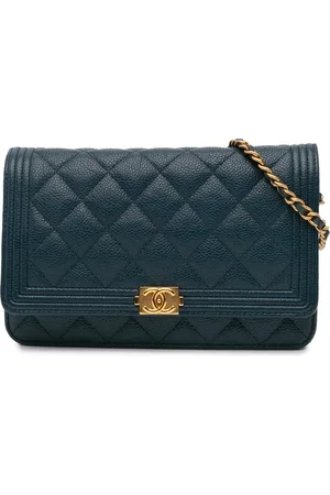 CHANEL Portemonnaies - 2016-2017 Quilted Caviar Boy Wallet on Chain - Gr. unisize - in - für Damen