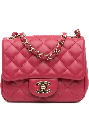 CHANEL Hobo Bags - 2021-2024 Mini Square Classic Lambskin Single Flap - Gr. unisize - in - für Damen