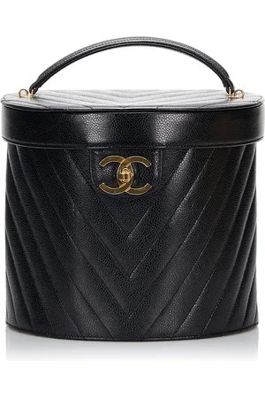 CHANEL Kosmetiktaschen - Caviar Chevron Vanity Case - Gr. unisize - in - für Damen