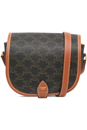 Céline Hobo Bags - 2019 Medium Triomphe Coated Canvas Folco Crossbody - Gr. unisize - in - für Damen