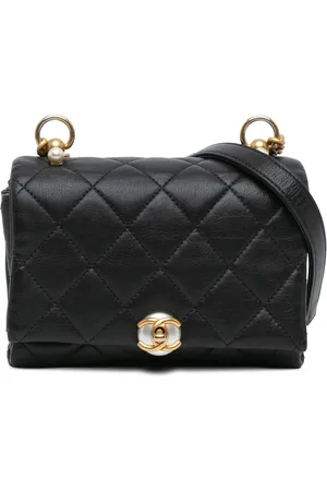 CHANEL Hobo Bags - 2019 Mini Quilted Calfskin Pearl CC Accordion Flap - Gr. unisize - in - für Damen