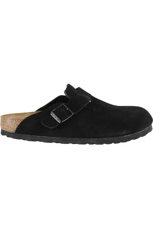 Birkenstock Slipper & Pantoletten - Boston Sfb Cork-Footbed Suede Clogs - Gr. 36 (EU) - in - für Damen