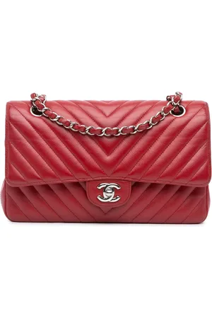 CHANEL Hobo Bags - 2016-2017 Medium Classic Chevron Caviar Double Fla - Gr. unisize - in - für Damen