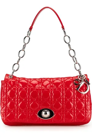Dior Hobo Bags - 2009 Patent Cannage Rendezvous Shoulder Bag - Gr. unisize - in - für Damen