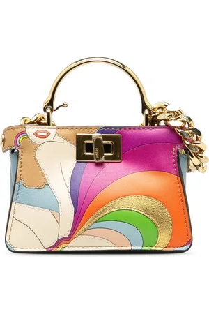 Fendi Crossbody Bags - 2015-2023 Nano Rainbow Inlay Peekaboo Satchel - Gr. unisize - in - für Damen