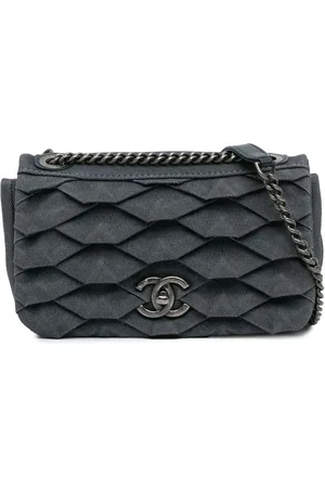 CHANEL Hobo Bags - 2016-2017 Small Pleated Denim Scale Effect Turtle - Gr. unisize - in - für Damen