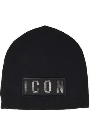 Dsquared2 Caps & Mützen - Black Wool And Cashmere Blend Icon Hat - Gr. ONE SIZE - in - für Damen