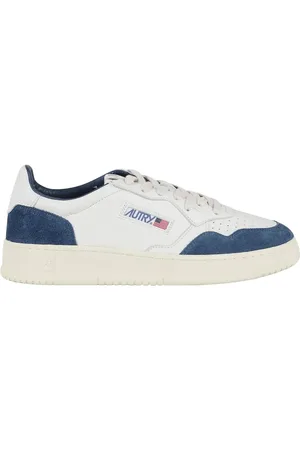 Autry Low-Top Sneaker - Medalist Suede-Accented White Low-Top Sneakers - Gr. 44 (EU) - in - für Damen