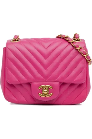 CHANEL Crossbody Bags - 2015-2016 Mini Square Classic Chevron Lambskin Sin - Gr. unisize - in - für Damen