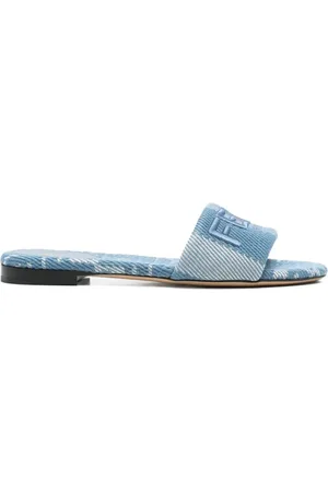 Fendi Sandalen - Flat Sandals With Logo-Embellished Strap And Textu - Gr. 35 (EU) - in - für Damen