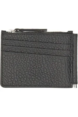 Maison Margiela Portemonnaies - Textured Black Cardholder - Gr. unisize - in - für Damen