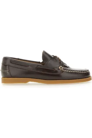 Hereu Brown Calf Leather Boat Moccasins - Gr. 35 (EU) - in