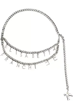 Elisabetta Franchi Gürtel - Silver Chain Belt - für Damen