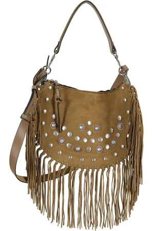 Isabel Marant Hobo Bags - Fringed Taupe Suede Leather Kanao Bag - Gr. unisize - in - für Damen