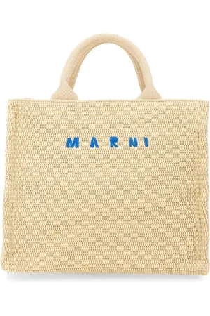 Marni Totes & Shopper - Raffia Effect Fabric Small Tote Bag - Gr. unisize - in - für Damen