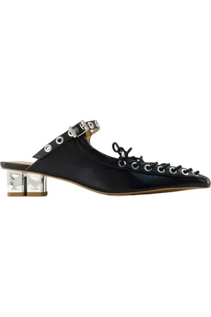 Ganni Slipper & Pantoletten - Eyelets Sandals - Synthetique - Black - Gr. 36 (EU) - in - für Damen