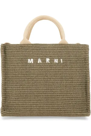 Marni Totes & Shopper - Raffia Effect Fabric Small Tote Bag - Gr. unisize - in - für Damen
