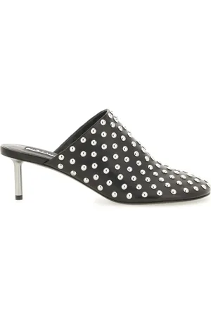 Jil Sander Slipper & Pantoletten - Nappa Leather Mules With Metallic Studs - Gr. 36 (EU) - in - für Damen
