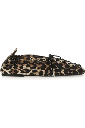 Ganni Lace-Up Ballerina - Gr. 36 (EU) - in