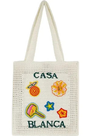 Casablanca Totes & Shopper - Large Crochet Shopper Bag - Cotton - White - Gr. unisize - in - für Damen