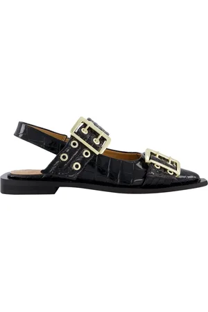 Ganni Hohe Schuhe - Dames Chunky Buckle Ballerina Auberg - Gr. 36 (EU) - in - für Damen