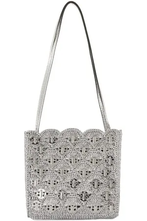 Paco rabanne Hobo Bags - Woven Silver Raphia Shoulder Bag - für Damen