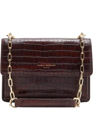 Isabel Bernard Crossbody Bags - Femme Forte Valerie Croco Brown Calfskin Leather S - Gr. unisize - in - für Damen