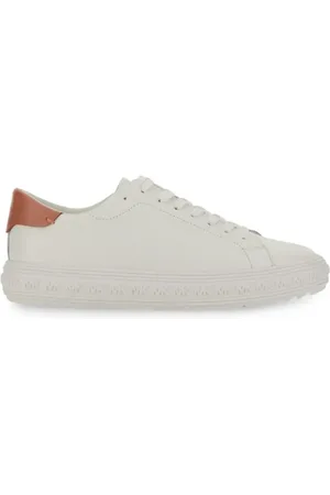 Michael Kors Low-Top Sneaker - White Cow Leather Sneakers With Textured Sole - Gr. 10 - in - für Damen