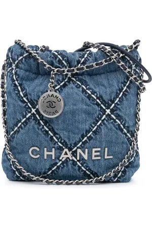 CHANEL Hobo Bags - 2021-2024 Mini Denim Stitched 22 Handbag - Gr. unisize - in - für Damen