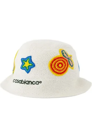 Casablanca Caps & Mützen - Crochet Bucket Hat - Cotton - White - Gr. ONE SIZE - in - für Damen