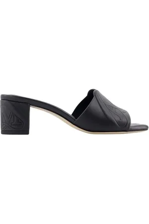 Alexander McQueen Sandalen - Seal Heeled Sandals - Leather - Black - Gr. 35 (EU) - in - für Damen