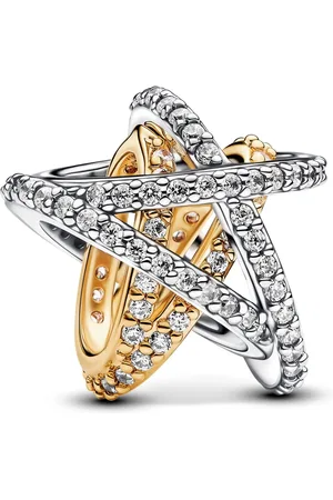 PANDORA Charms - Funkelnder Kreuzender Stern Charm - Gr. unisize - in Mehrfarbig - für Damen