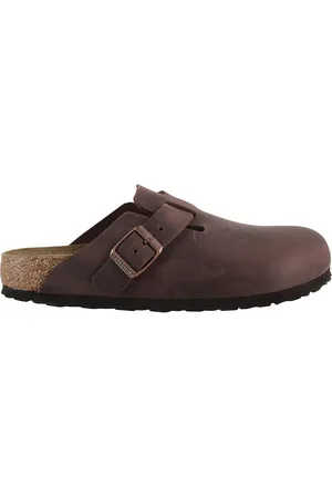 Birkenstock Slipper & Pantoletten - Brown Oiled Leather Boston Clogs - Gr. 36 (EU) - in - für Damen