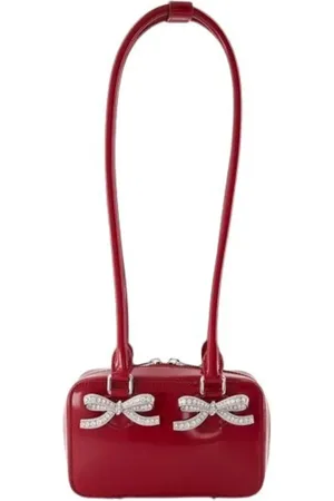 Self-Portrait Hobo Bags - Leather Shoulder Bag - Leather - Burgundy - Gr. unisize - in - für Damen