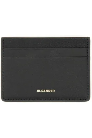Jil Sander Portemonnaies - Refined Black Card Holder With Embossed Logo - Gr. unisize - in - für Damen