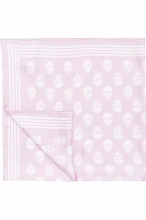 Alexander McQueen Tücher & Schals - Biker Skull Logo Twill Scarf - Gr. unisize - in - für Damen