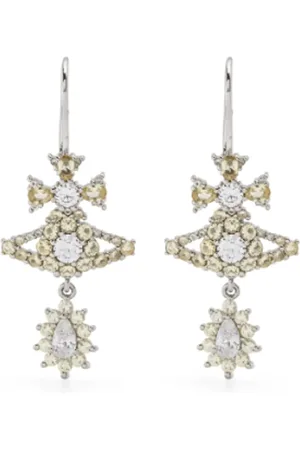 Vivienne Westwood Ohrringe - Masha Earrings Platinum/ - Gr. unisize - in Gelb - für Damen
