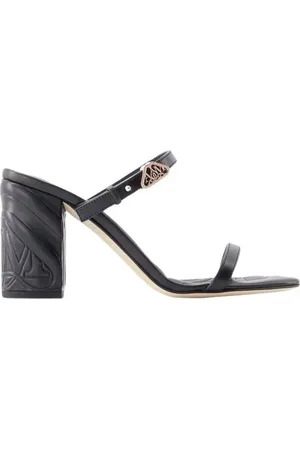 Alexander McQueen Sandalen - Seal Heeled Sandals - Leather - Black/Argentãƒæ’Ã† - Gr. 35 (EU) - in - für Damen