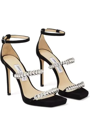 Jimmy Choo Pumps & High Heels - Black Bing Sandals With Crustal Embellishment In L - Gr. 41 (EU) - in - für Damen
