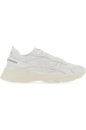 Stuart Weitzman Low-Top Sneaker - Textured White Sneakers With Prominent Logo - Gr. 36 (EU) - in - für Damen