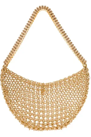 SILVIA GNECCHI Shopper - Gold Metallic Mesh 